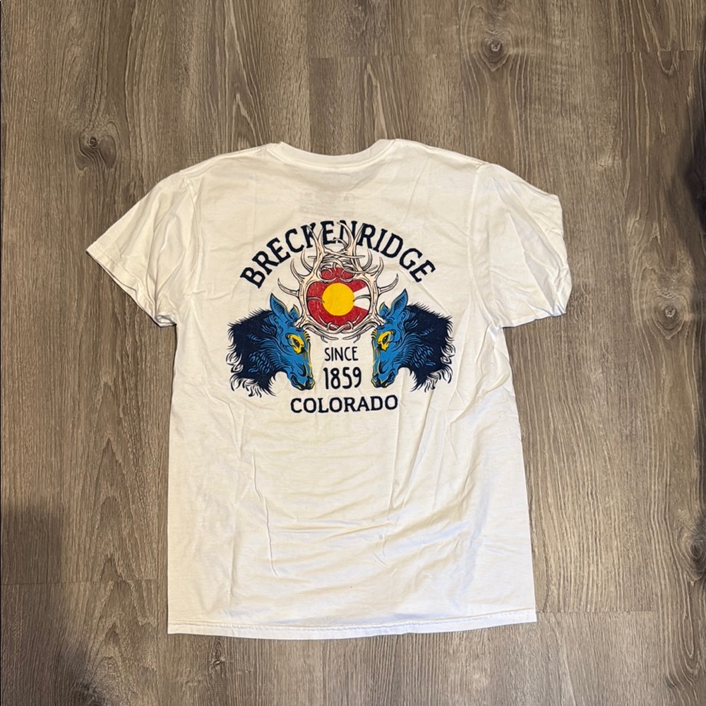 Gildan White Breckenridge Colorado T-Shirt